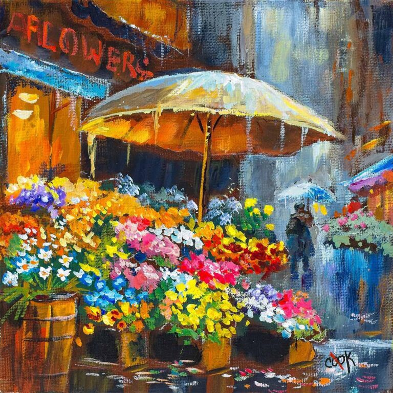 Rainy Day Flower Market – Downloadable