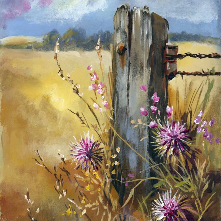 Thistles at the Fencepost – Downloadable