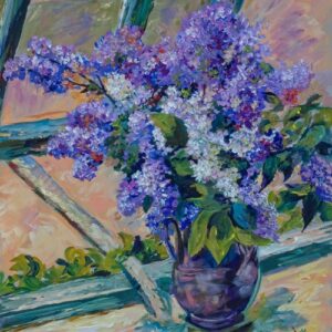 Mary Cassatt Lilacs in a Window Vase Revisited - Downloadable