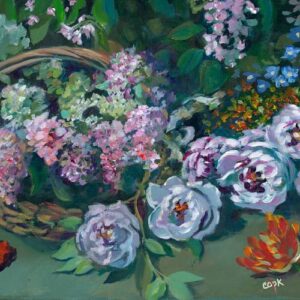 Springtime Flowers in a Basket Original Monet Downloadable