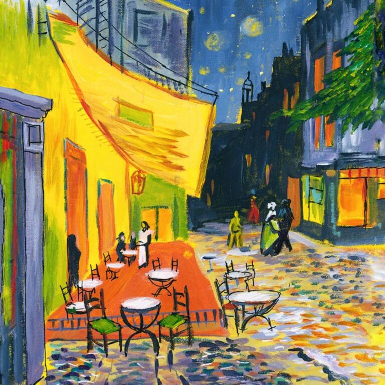Van Gogh’s Cafe on a Canvas Bag – Downloadable