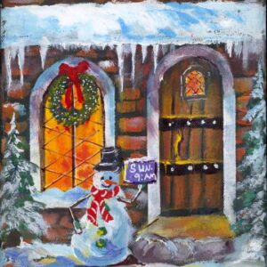 Winter Village, Set 2:  Church and Gazebo- Downloadable
