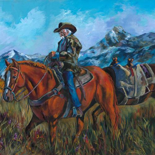 Cowboy and Pack Horse – Downloadable