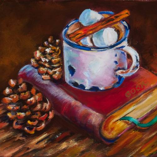 Pine Cones and a Book