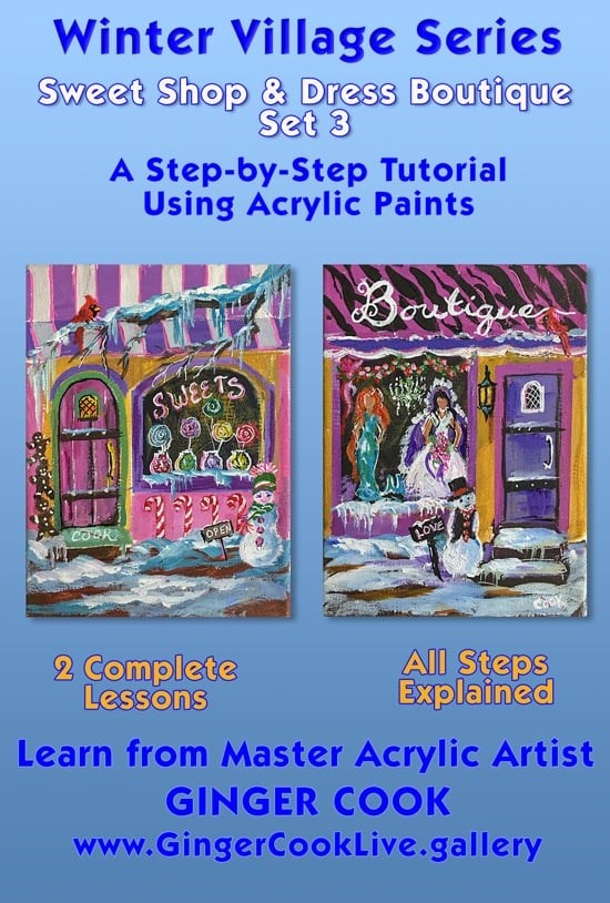 Winter Village, Set 3: Sweet Shop and Dress Boutique – Downloadable