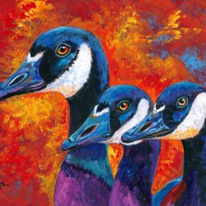 Radiant Geese in Autumn