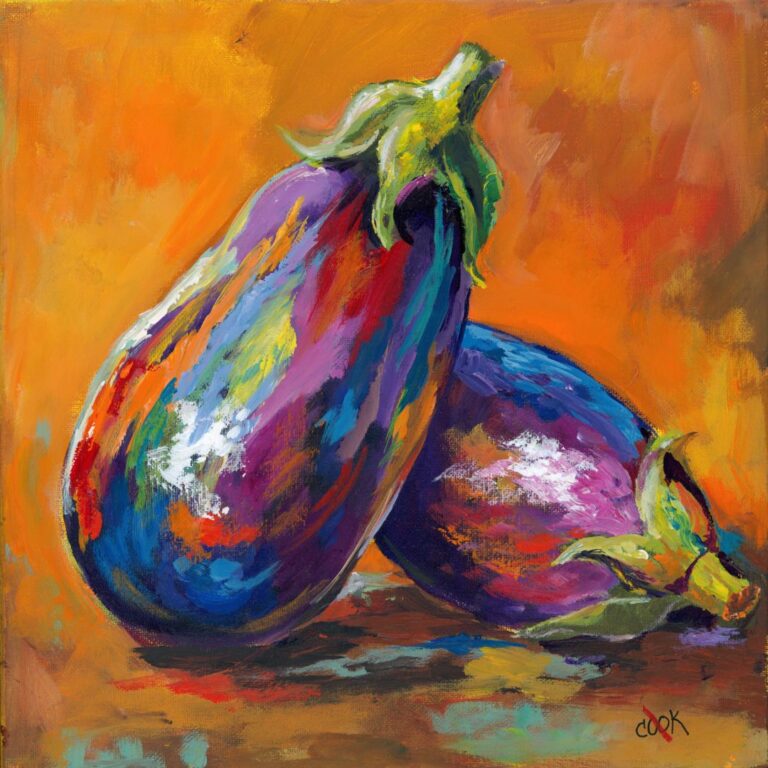 Bold Brushstrokes: Twin Eggplants – References Only