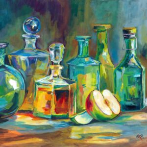 Glowing Glassworks with Sliced Apple - Downloadable