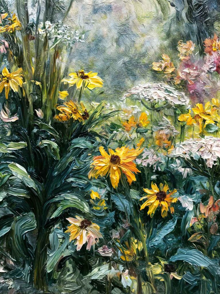 Palette Knife Yellow Daisies | References Only