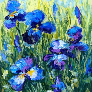 Palette Knife Purple Irises | References Only