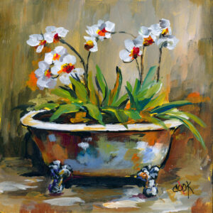 Orchids in a Rusty Antique Bathtub | References Only