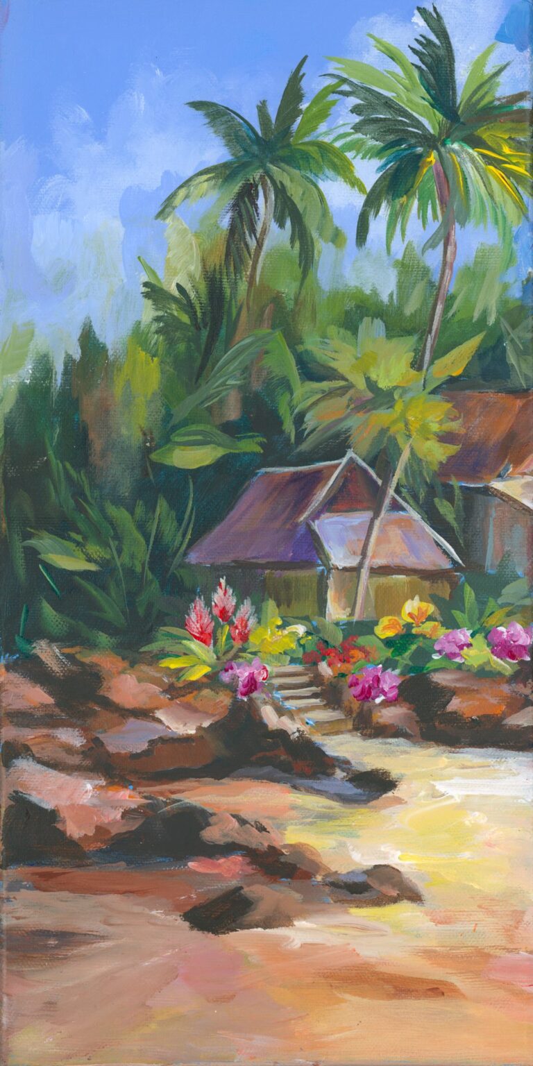 Triptych Hawaii Beach | All Three Paintings | References Only