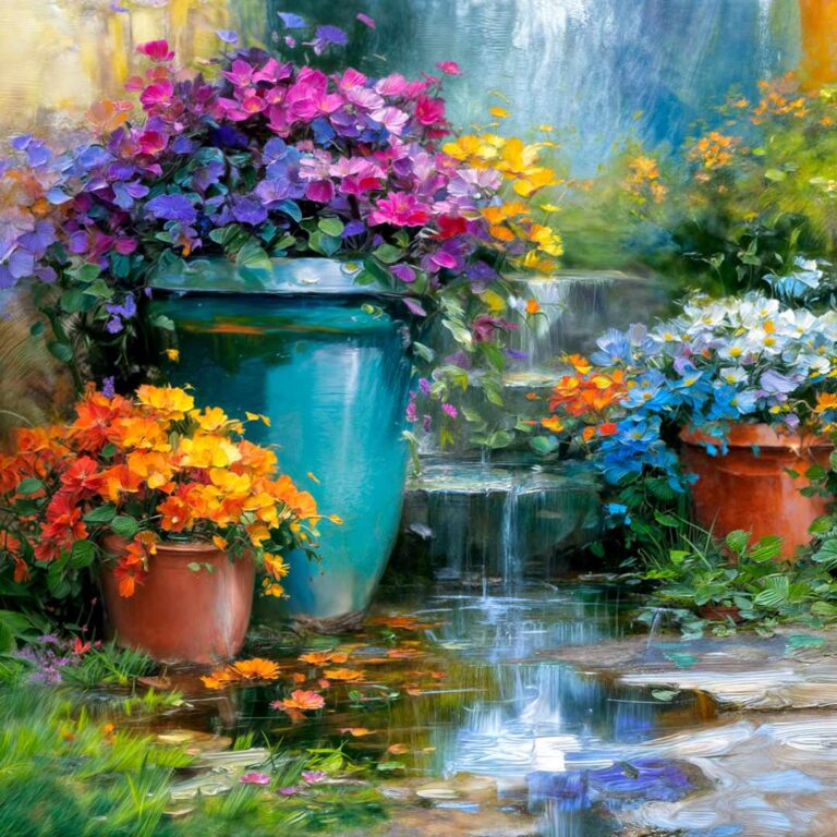 Flower Pots after Rain Companion | References Only