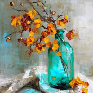 Orange Blooms, Blue Glass | References Only